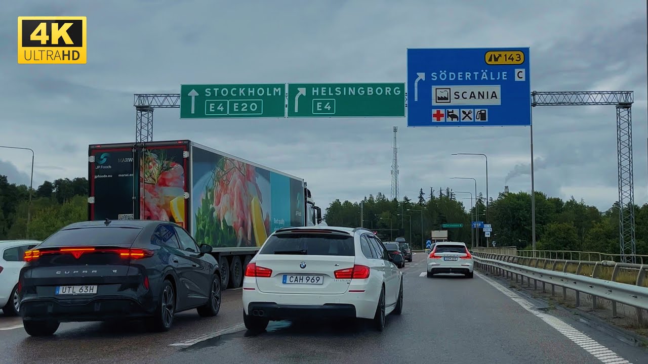 4k driving in Sweden Södertälje 🇸🇪