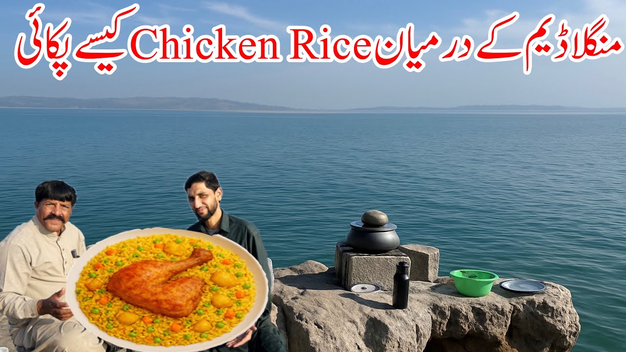 How I Cooked Chicken Rice in Centre of Mangla Dam 😳