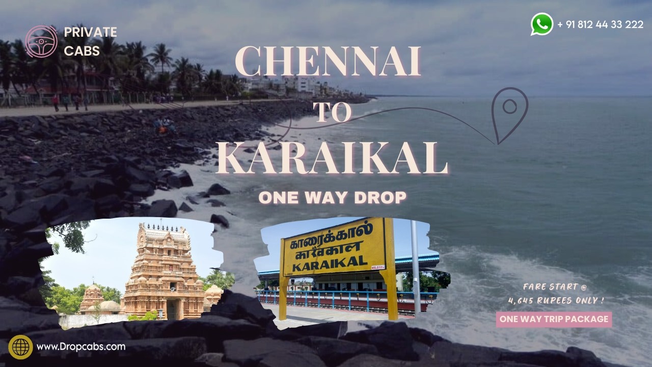 Direct One Way Drop Chennai to Karaikal Cab #southindiatravel #travel #karaikaltaxi #chennaitaxi
