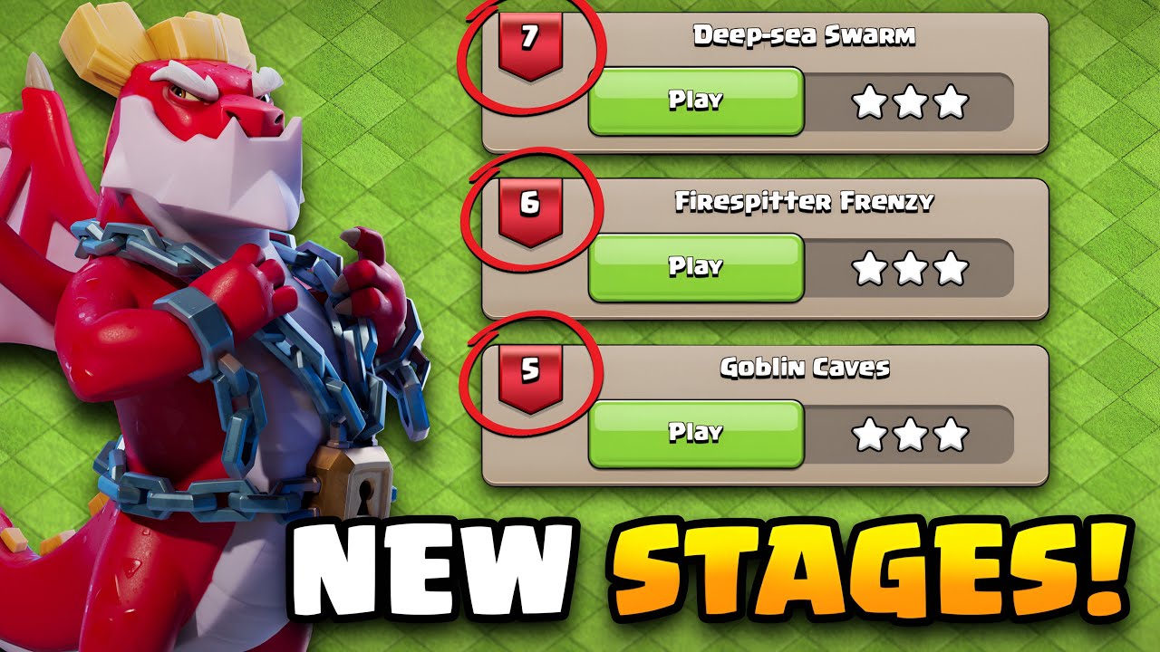 NEW Dragon Escape Challenge 🔥 All 4 Stages Easy 3 Star Guide | COC Hindi