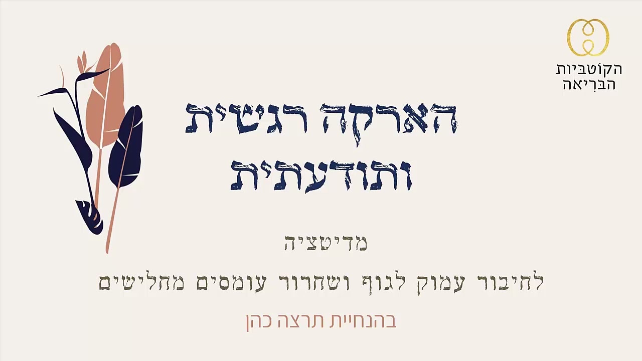 מדיטציה להארקה רגשית ותודעתית - המסע אלייך