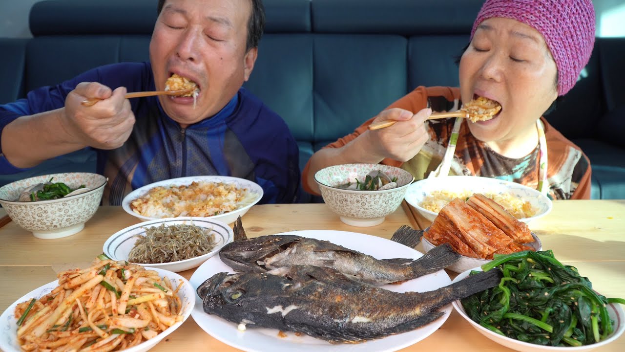돌솥 무밥과 바지락국, 우럭구이, 무생채까지 집밥 한상!! (Homemade Korean foods) 요리&먹방!! - Mukbang eating show