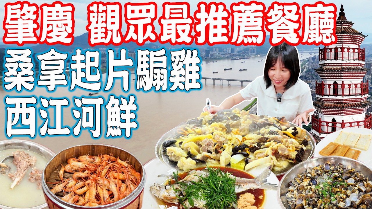 【廣東肇慶美食游】吃西江河鮮！桑拿起片大騸雞！航拍肇慶市、西江！兩間肇慶觀眾推薦餐廳｜賣魚仔｜慶有如｜元魁塔｜端州美食推薦｜大灣區旅遊｜Zhaoqing Food Tour｜China Travel