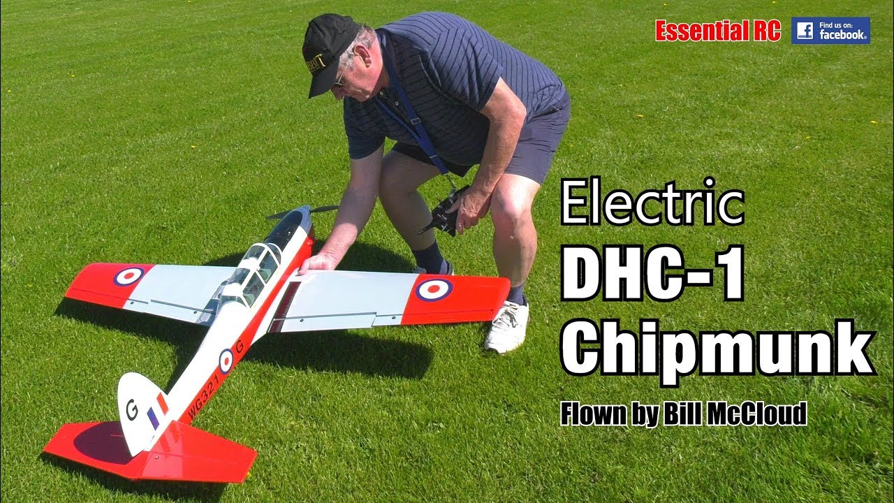 Electric Blackhorse DHC-1 CHIPMUNK  trainer RC aircraft (Flown by Bill McCloud)