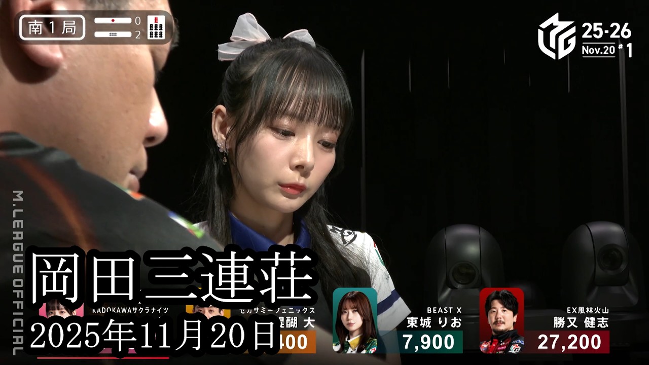 【盤石の体制】岡田紗佳が親で怒涛の三連荘目の上がりに向かう‼【麻雀の虎】