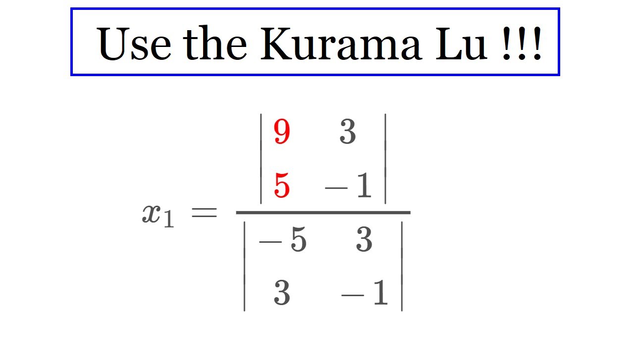 Why Cramer Rule Works