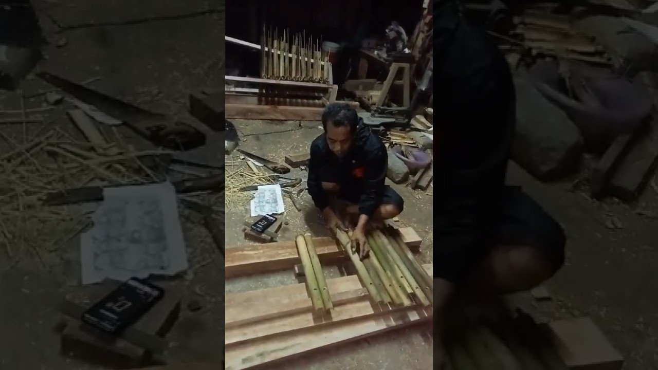 cara cek nada buat angklung #bambu #shortsvideo #pengrajinbambu