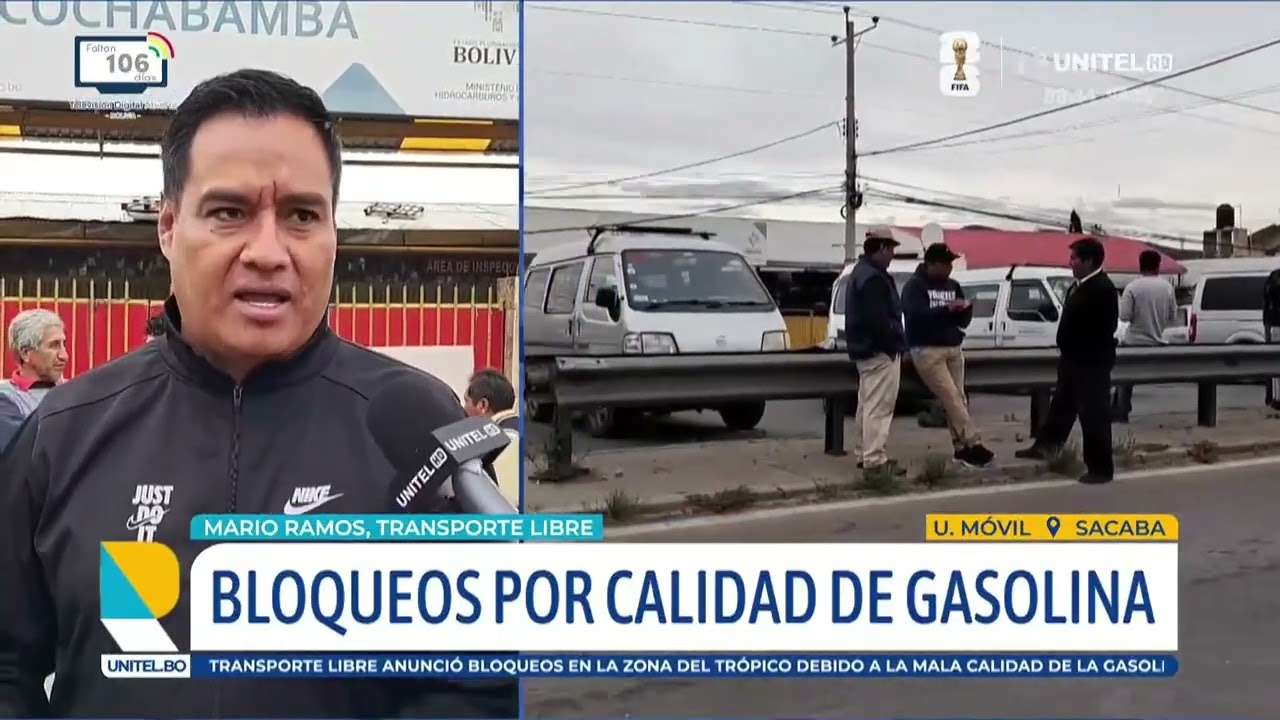 Transporte libre instala bloqueos en el trópico de Cochabamba; exige al Gobierno cambiar la gasolina