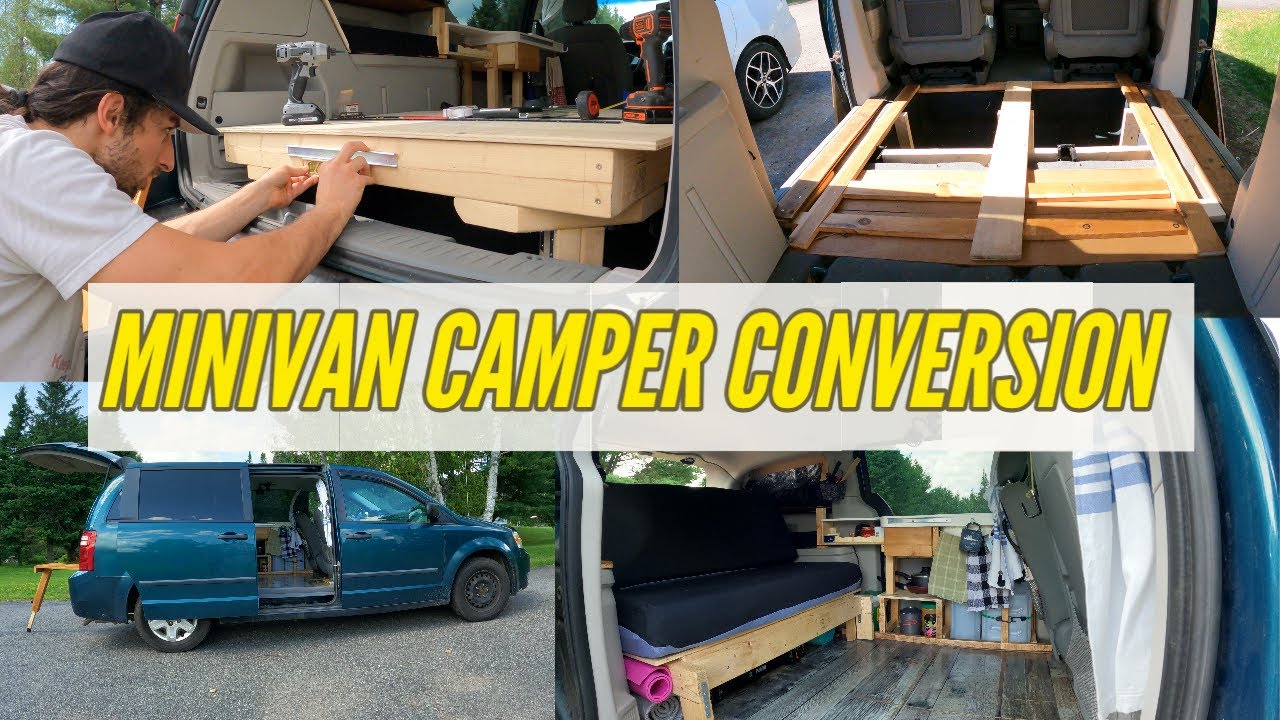 MINIVAN CAMPER CONVERSION | DODGE GRAND CARAVAN STOW N' GO | CREATION IDEAS