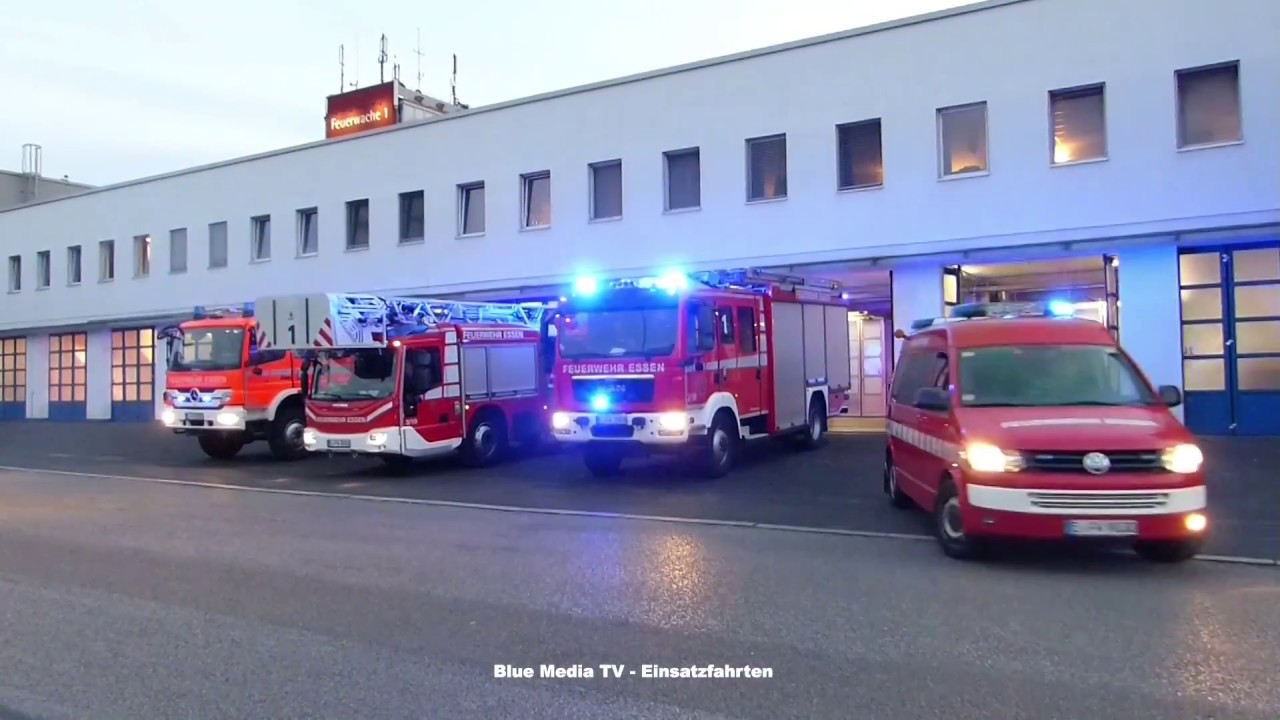 Einsatzfahrten Feuerwehr und Rettungsdienst der BF Essen