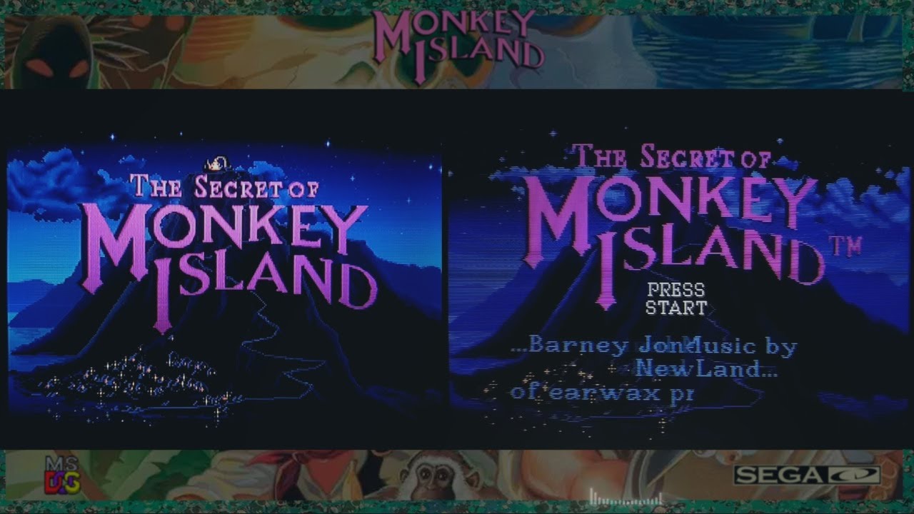 The Secret of Monkey Island - Real hardware comparison Sega-CD VS MS-DOS  - No Emulator.