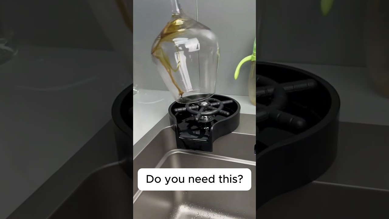 How to wash glass in seconds. ( # 2490 ) ✅ Automatic Glass Washer Rinser Tool