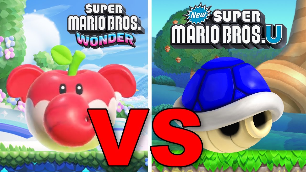 Super Mario Blue Shell vs Elephant Fruit 2012 vs 2024