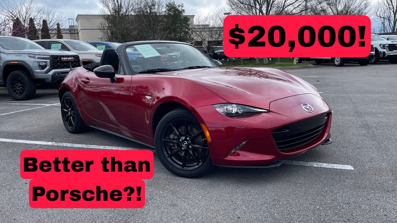 Тест-драйв и обзор Mazda MX-5 Miata Sport 2019 года от первого лица.