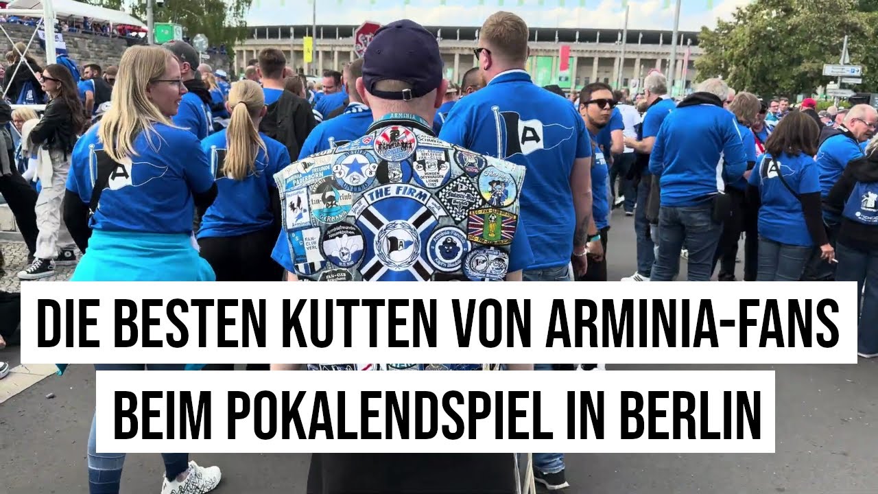 24.05.2025 Berlin Beste Arminia-Kutten: Kuttenträger im DFB-#Pokalfinale Stuttgart-Bielefeld #DSCVfB