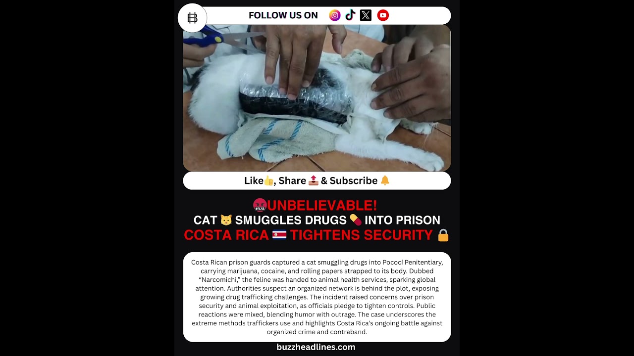 🐱 Narco Cat Busted: Cat Caught Smuggling Drugs into Costa Rica Prison