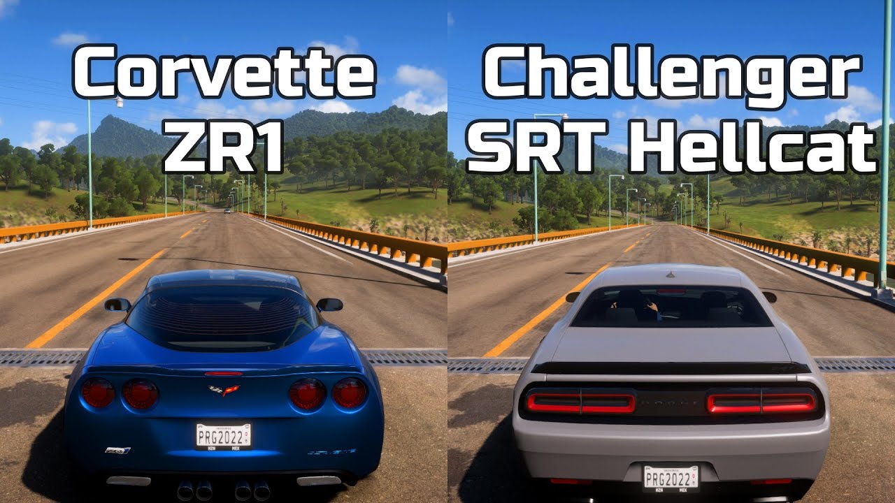 Forza Horizon 5: Chevrolet Corvette ZR1 vs Dodge Challenger SRT Hellcat - Drag Race