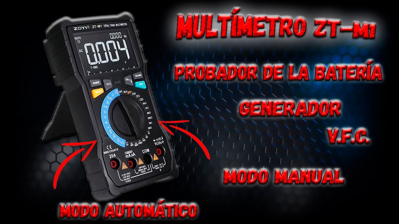 ✅ Generador, probador de batería, VFC y más. Multímetro ZOYI ZT-M1. Revisión y prueba. ✅
