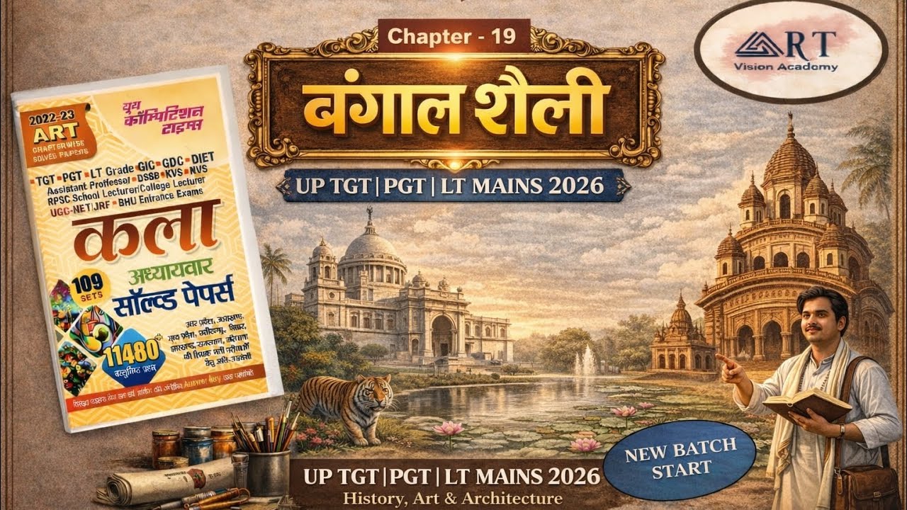 YCTARTBOOK ||बंगाल शैली पार्ट 1|| टीजीटी पीजीटी assistant professor nvs kvs art exams 