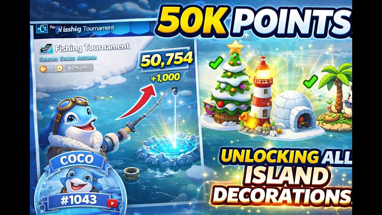 Whiteout Survival Fishing Tournament 🎣Pushing to 50K Points to Unlock EVERY Island Decoration Reward