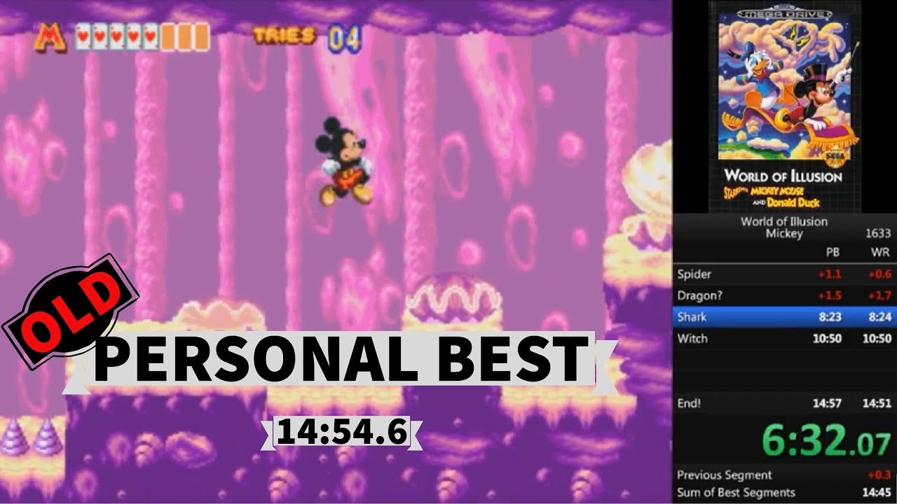 World of Illusion Starring Mickey Mouse SPEEDRUN (Genesis) - 14:54.6