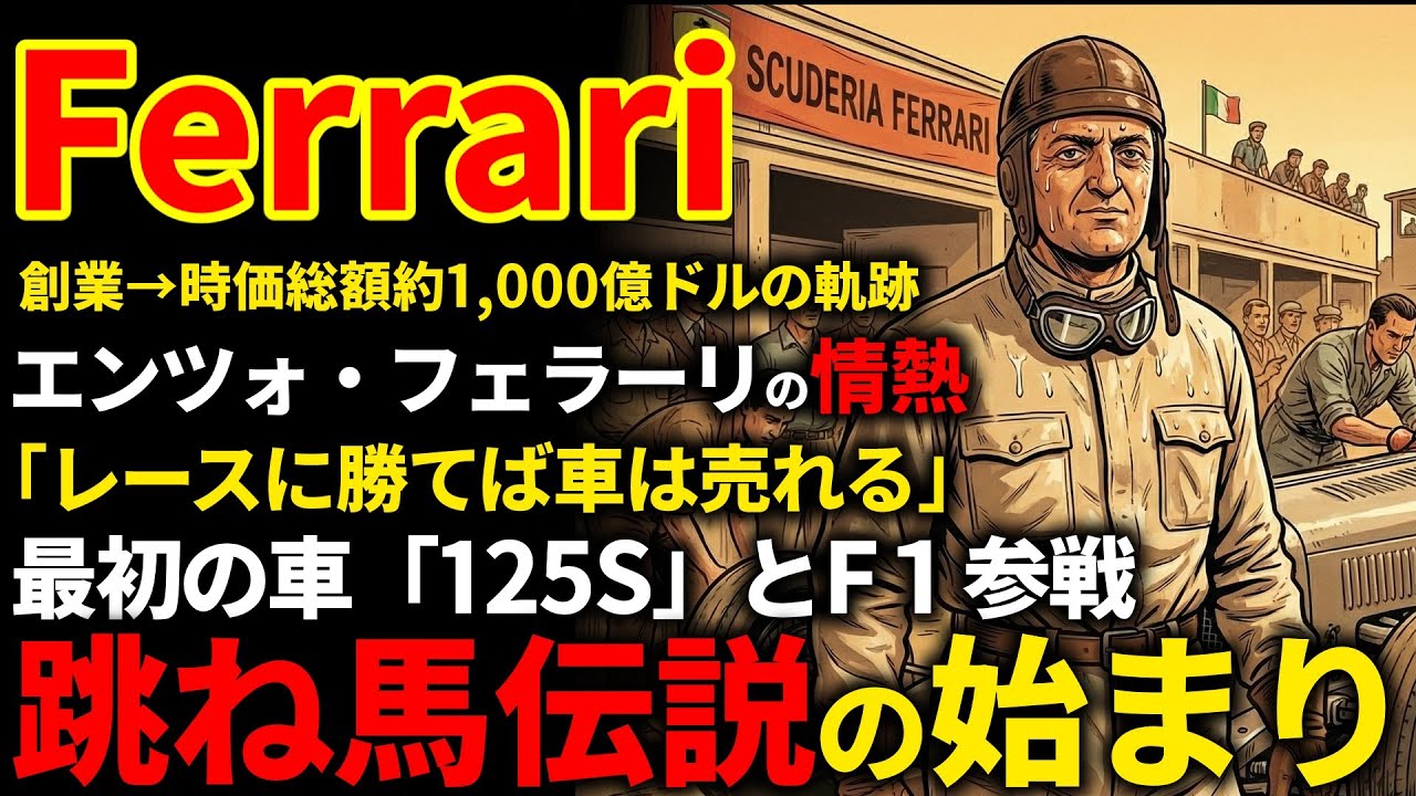 ゼロイチ：フェラーリ創業期を西口一希が解説。時価総額約10倍の軌跡、純粋な「レーシングスピリット」から始まった高級スポーツカー革命とは