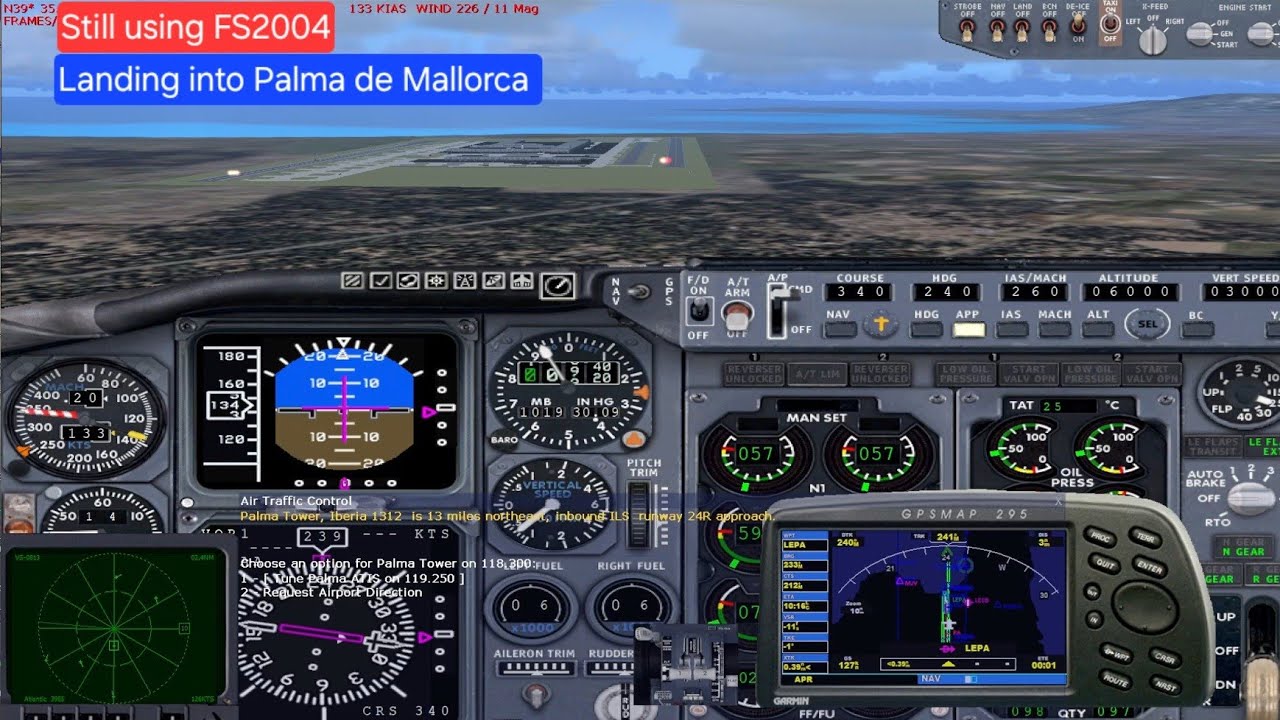 FS2004 | Iberia Boeing 737-800 Landing at Palma de Mallorca (LEPA) #fs2004 #msfs #msfs2020 #msfs2024