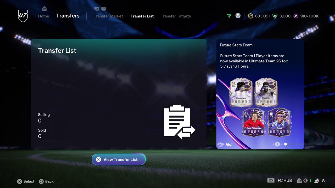Fifa Live - Ultimate team Future Stars promo!!