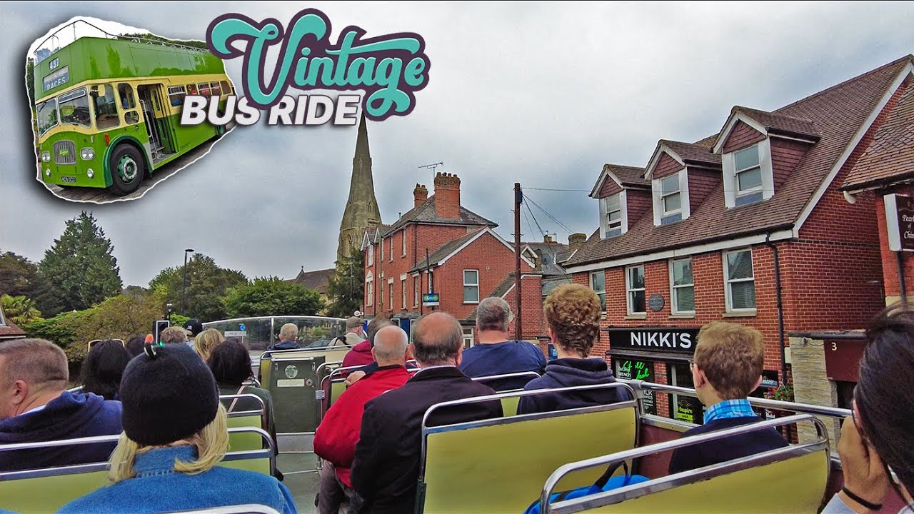 Vintage Double-deck Bus Ride 🇬🇧- Southdown's traditional open-top double-deck bus from the 1960s 🚌