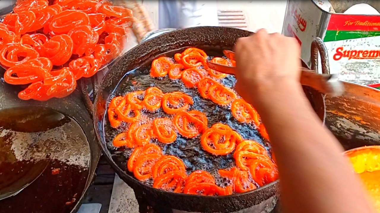 Art of Making Perfect Imarti 😱 | Desi Meethi Very Crispy Street Food | Full Frying Process