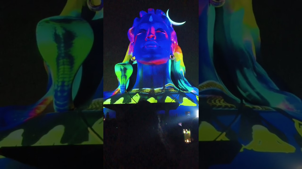 Majestic Laser show at Adiyogi Ishayoga, Sadhguru #lightandsoundshow #ishayoga #sadhguru #familytrip