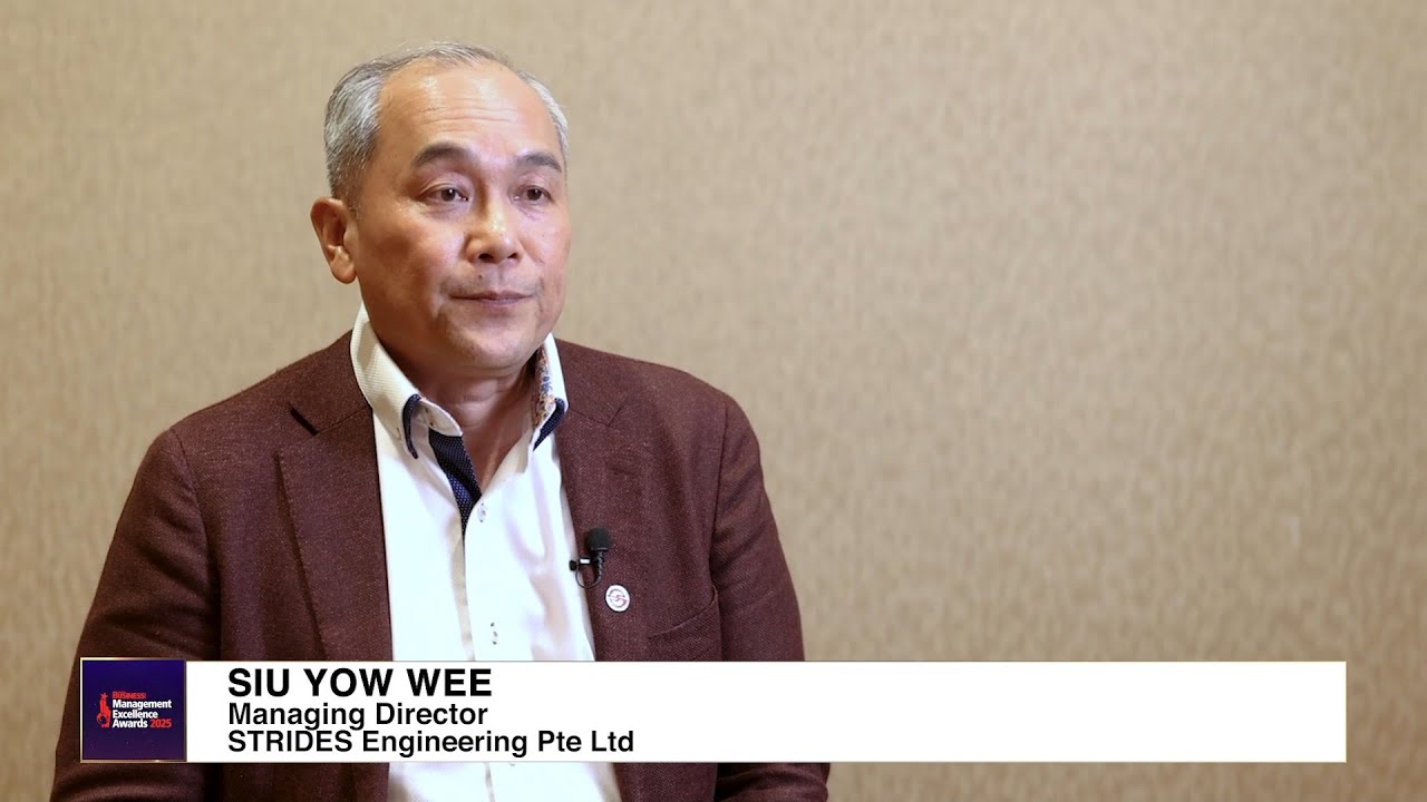 SBR Management Excellence Awards 2025 Winner: Siu Yow Wee of STRIDES Engineering Pte Ltd