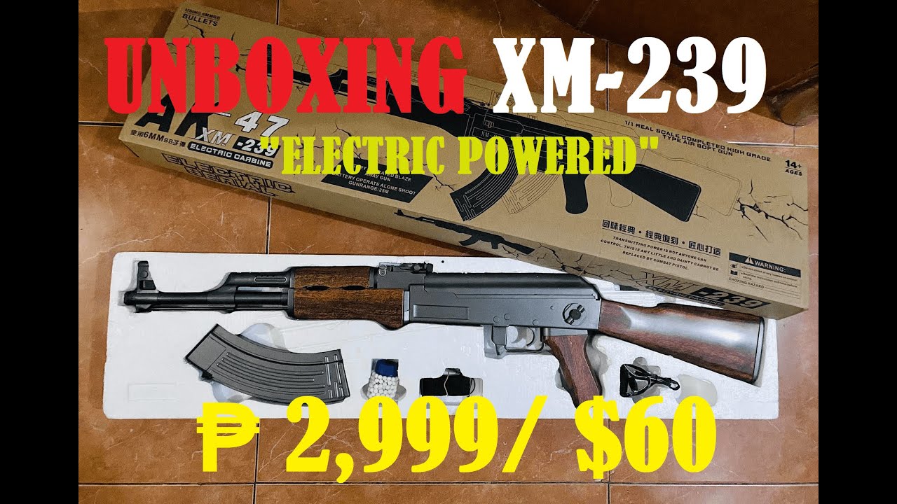 2,999php XM-239 Airsoft Electric Gun / AEG (Nasa Description po ang Link to Order Lazada & Shopee)