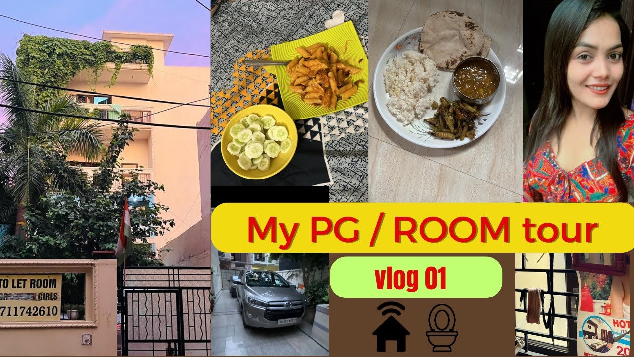 My Noida Pg Room Tour 😍: Rent, Wifi, Food & More! || Vlog