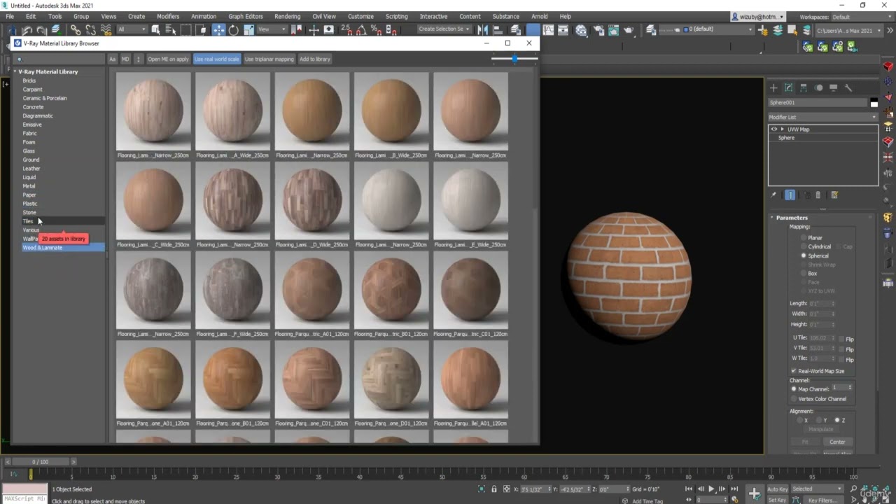 33   VRay Cosmos and Material Library (3ds-Max + Vray Complete Course)