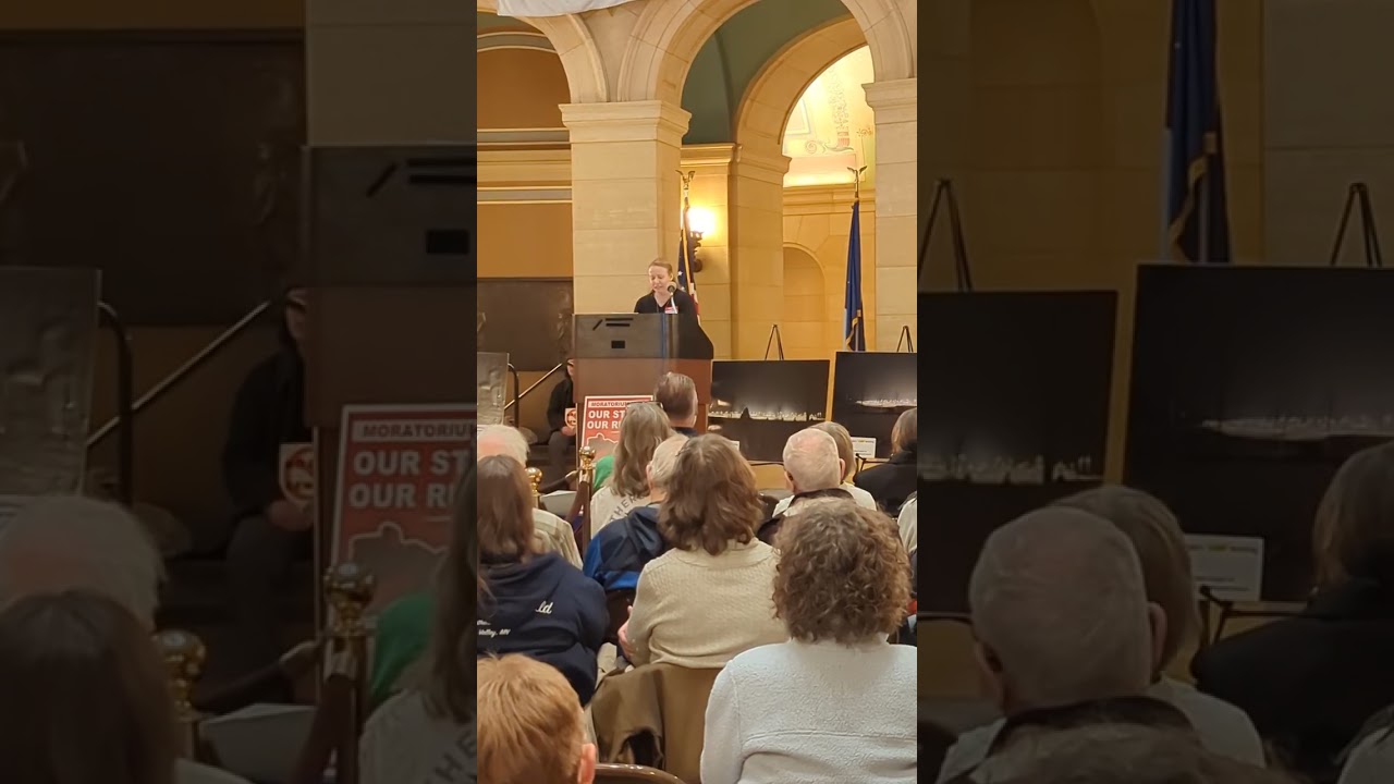 Aubree Derksen at MN Stop Data Centers Rally