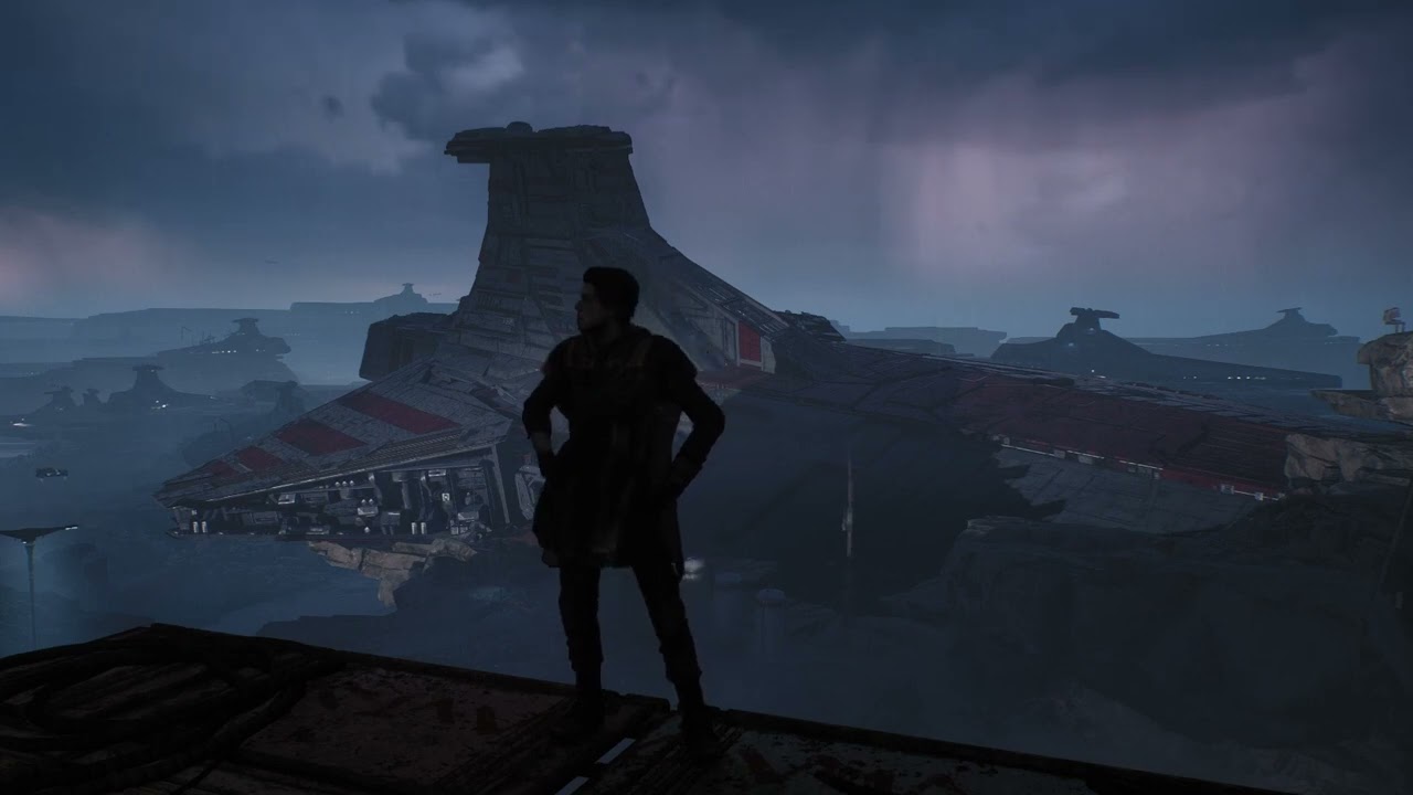 Relaxing Star Wars Ambience | Bracca Shipbreaking Yard | Fallen Order | Rain Sounds