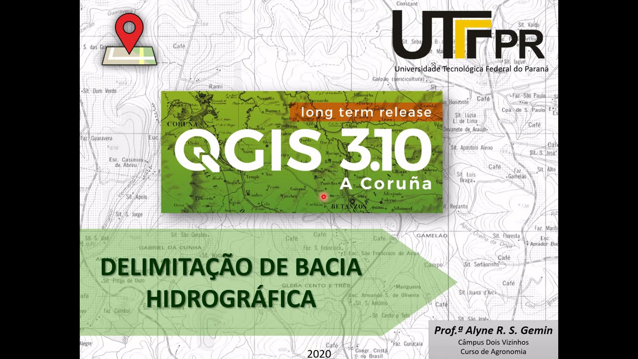 Delimitação de Bacia hidrográfica no QGIS indicando o exutório!