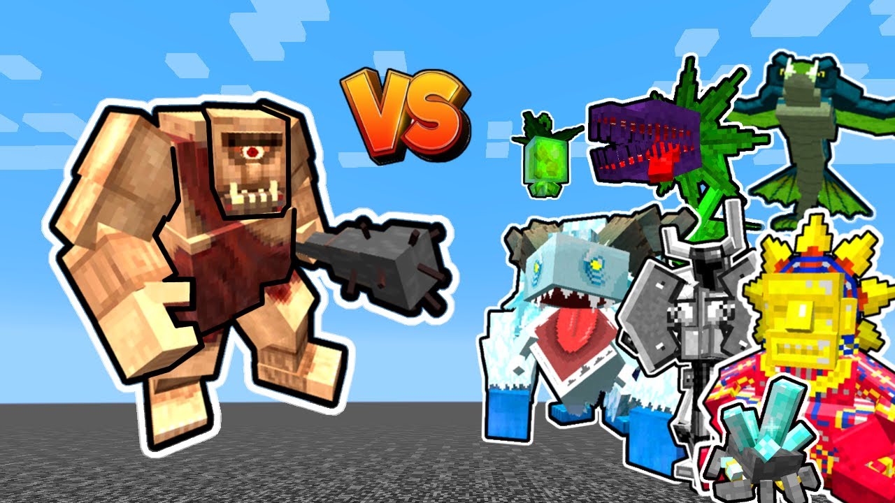 Cyclops Vs. Mowzie's Mobs in Minecraft