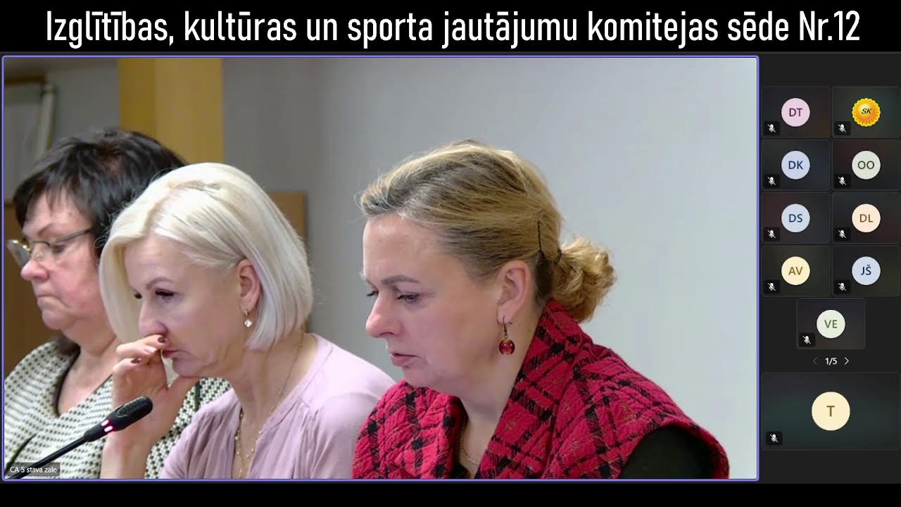 Izglītības, kultūras un sporta jautājumu komitejas sēde Nr.12