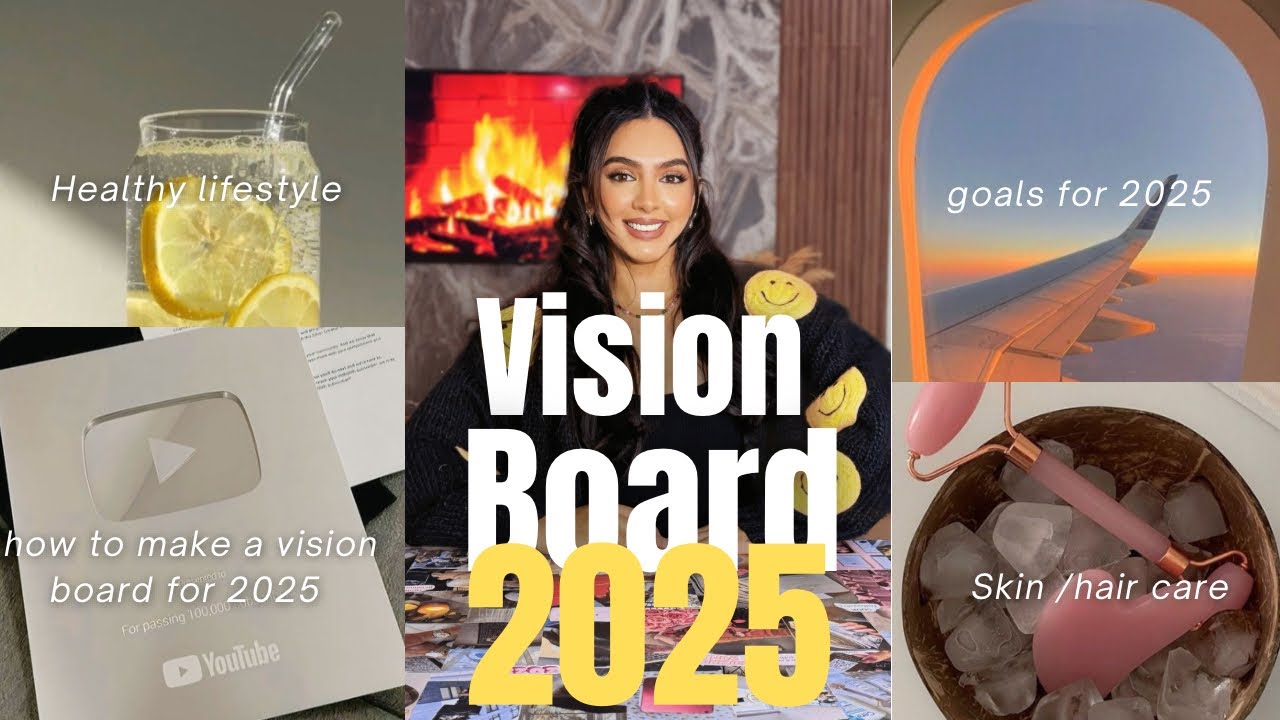 ✨شاركت معاكم أهدافي لسنة 2025 ✨ LET’S MAKE VISION BOARD