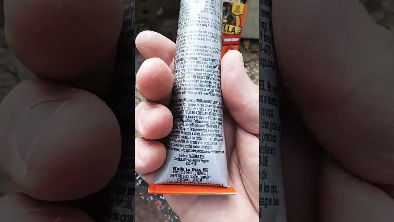 fixing a boot sole with gorilla clear grip part 1