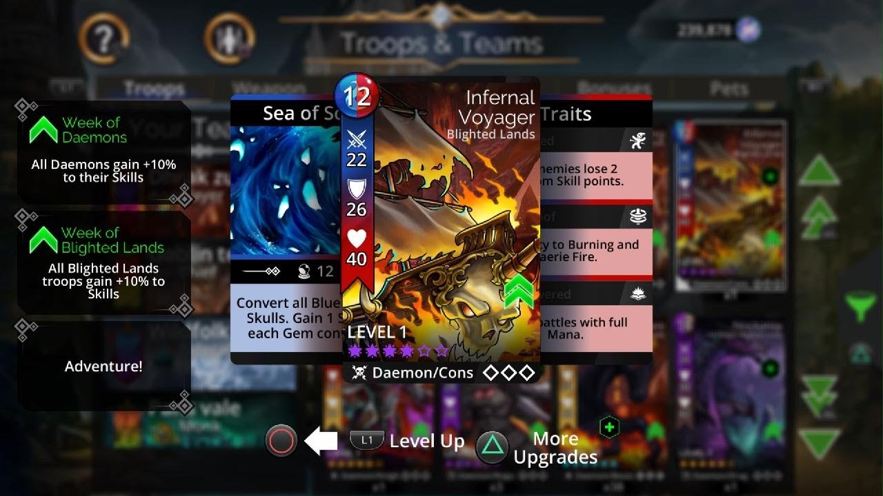 Gems of War weekly troop #36 Infernal Voyager for 9/4/23.