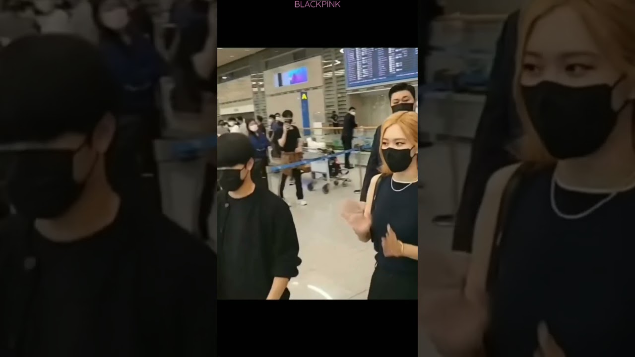 Blackpink Ros&egrave; Arriving at Incheon Airport South Korea after coming from Paris 2022🥳🤩🤩🥰🥳