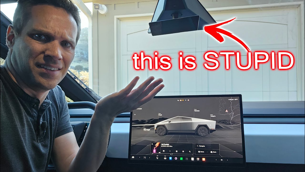 Зеркало заднего вида Tesla Cybertruck БЕСПОЛЕЗНО. Как его снять!