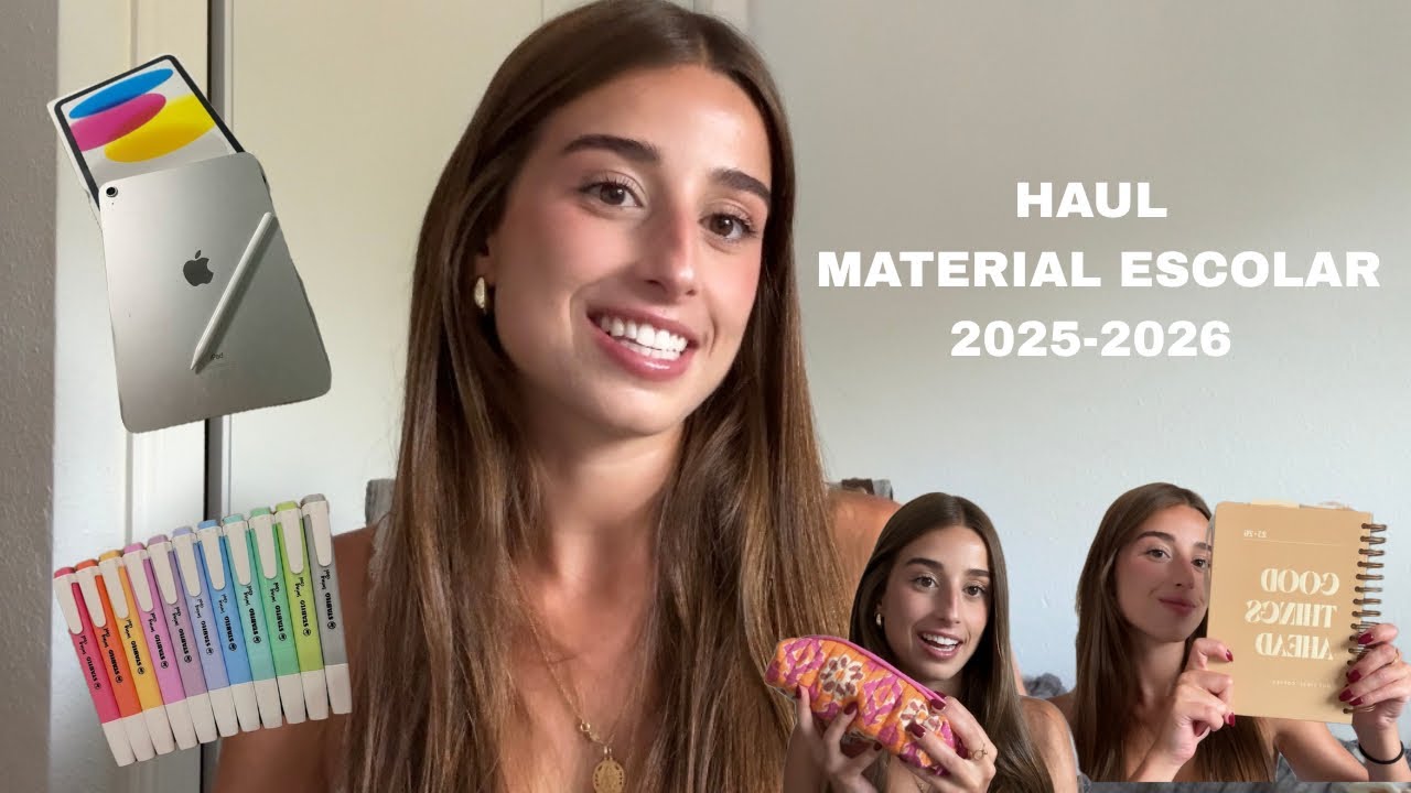 Haul MATERIAL ESCOLAR 2025-2026📚 + mis IMPRESCINDIBLES para el Erasmus🌟
