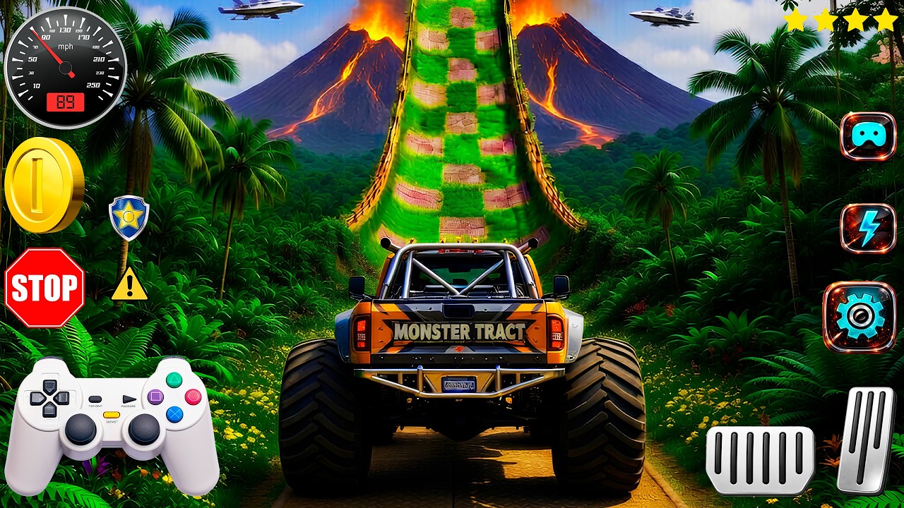 🎮 Monster Truck Mega Ramp Extreme Stunts 💥 Insane Crash & Crazy Jump Gameplay (Part 8)