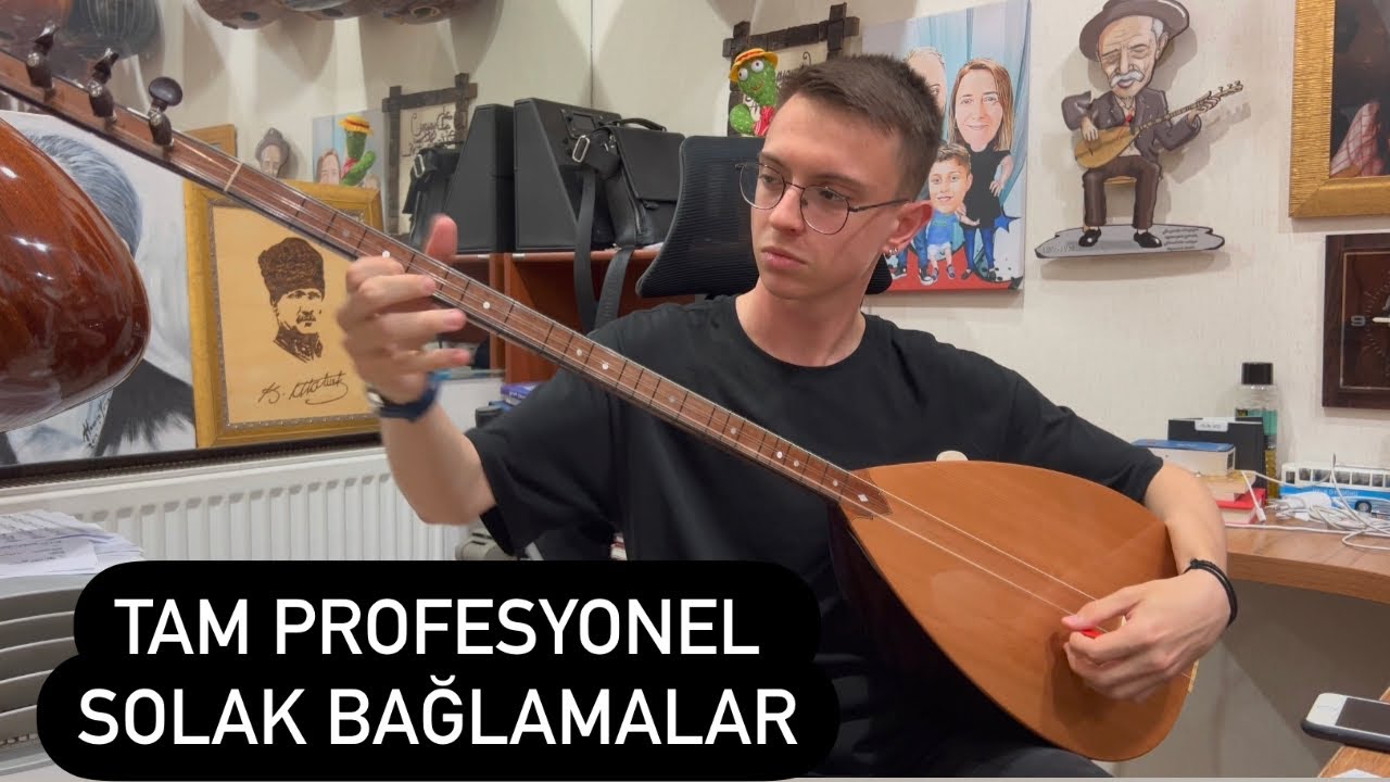 2 adet Kısa 2 adet uzun saplı tam profesyonel solak bağlama