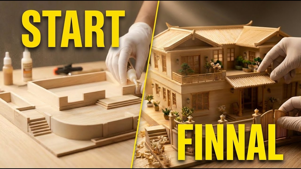 “This Tiny House Was Built by Hand — Watch Till the End”#Miniature #House #MiniatureBuild #TinyHouse