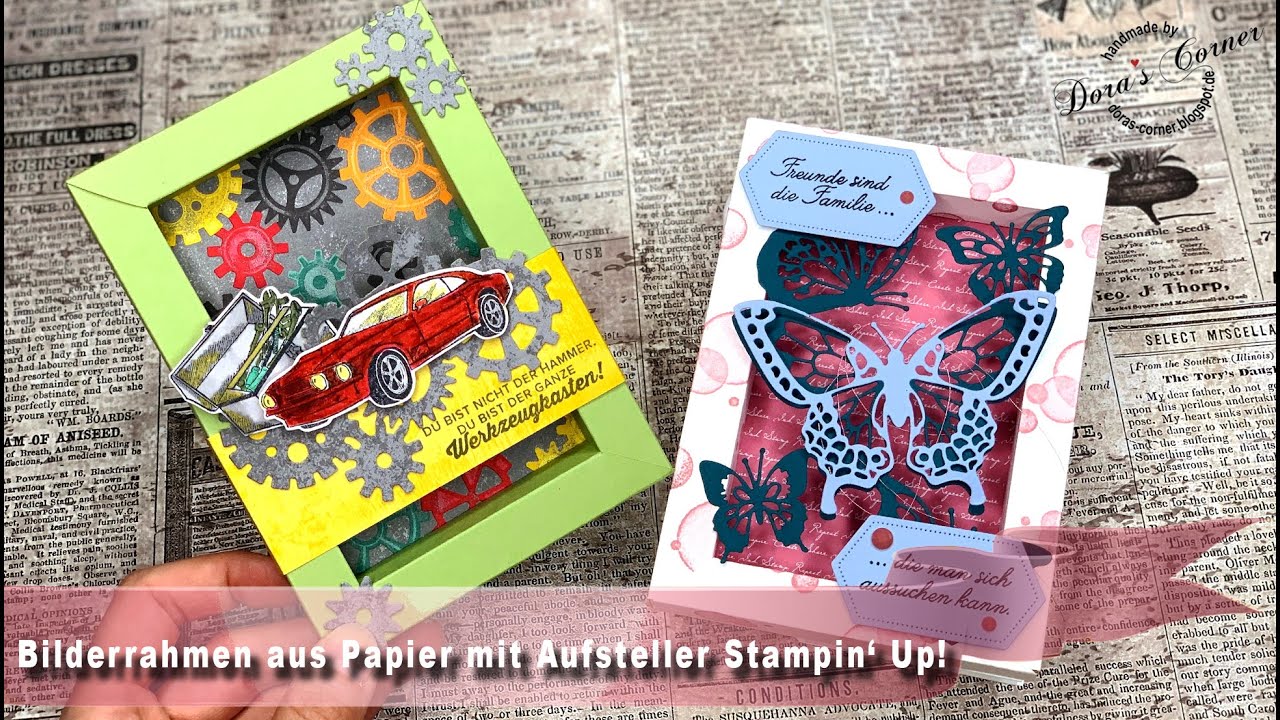 Variabler Bilderrahmen aus Papier mit Aufsteller Stampin' Up!